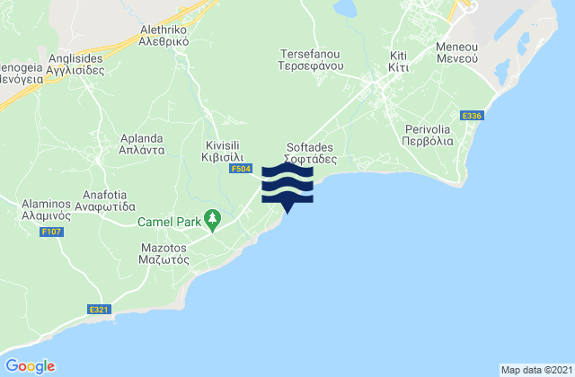 Mappa delle maree di Kivisíli, Cyprus