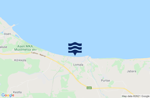 Mappa delle maree di Kiviõli, Estonia