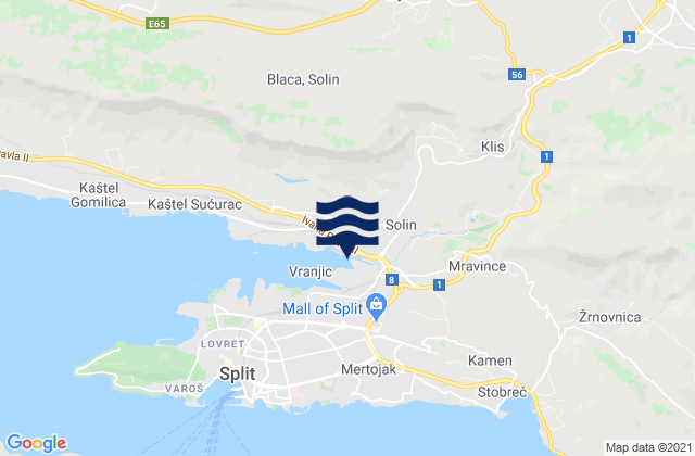 Mappa delle maree di Klis, Croatia