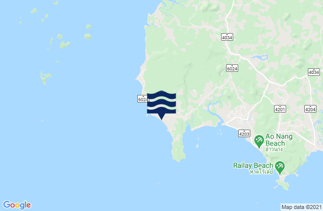 Mappa delle maree di Klong Muang Beach, Thailand