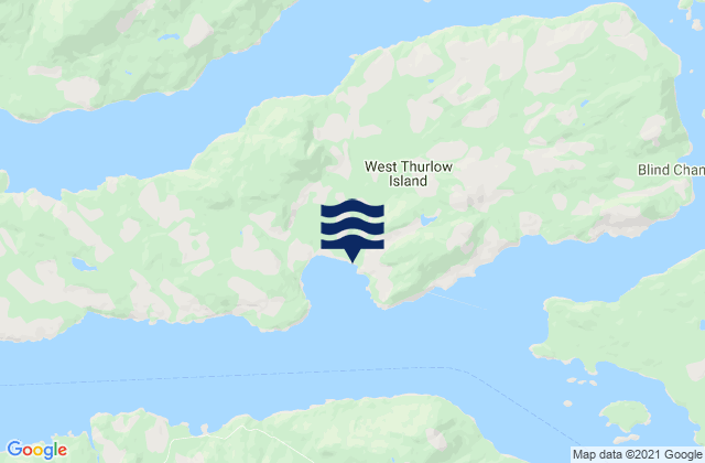 Mappa delle maree di Knox Bay, Canada