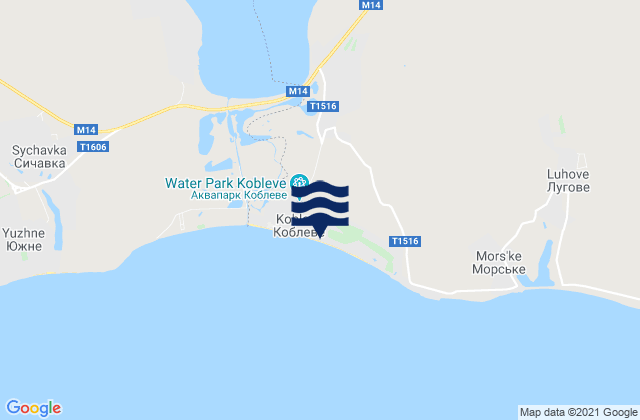 Mappa delle maree di Kobleve, Ukraine