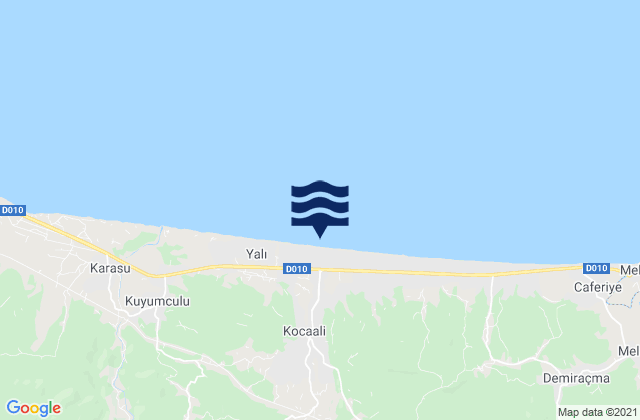 Mappa delle maree di Kocaali, Turkey