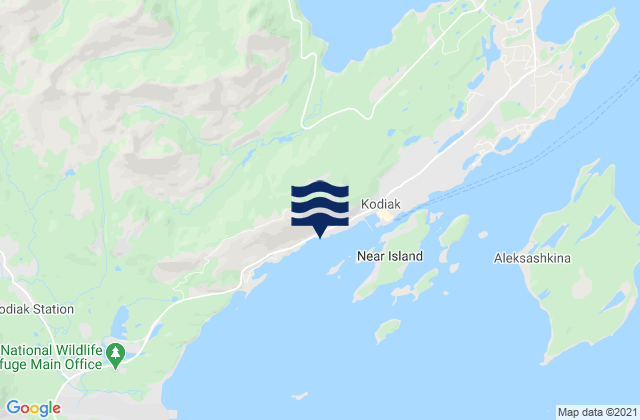 Mappa delle maree di Kodiak Port Of Kodiak, United States