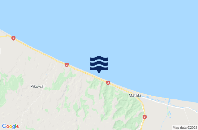 Mappa delle maree di Kohioawa Beach, New Zealand