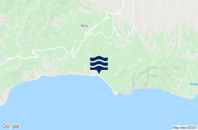 Mappa delle maree di Kojagete, Indonesia