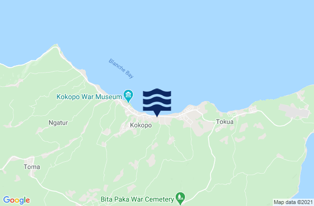Mappa delle maree di Kokopo, Papua New Guinea