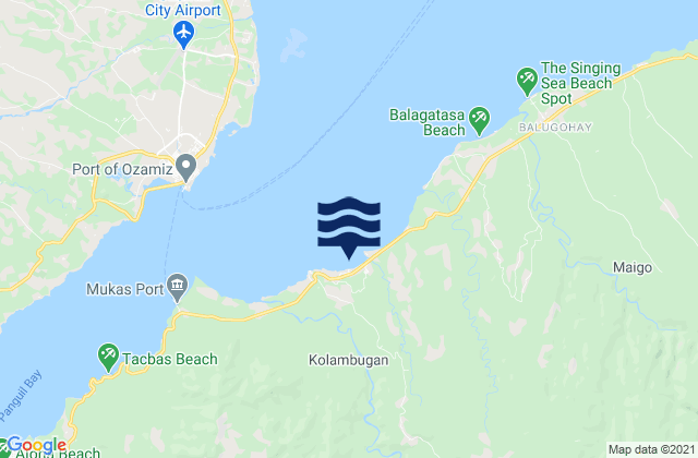 Mappa delle maree di Kolambugan, Philippines