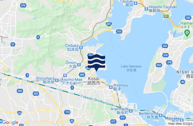 Mappa delle maree di Kosai-shi, Japan