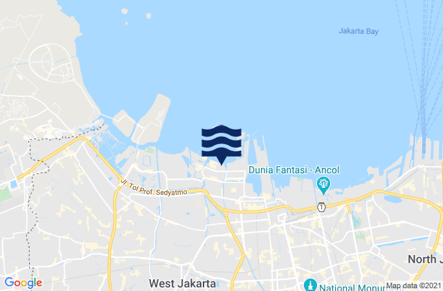 Mappa delle maree di Kota Administrasi Jakarta Barat, Indonesia