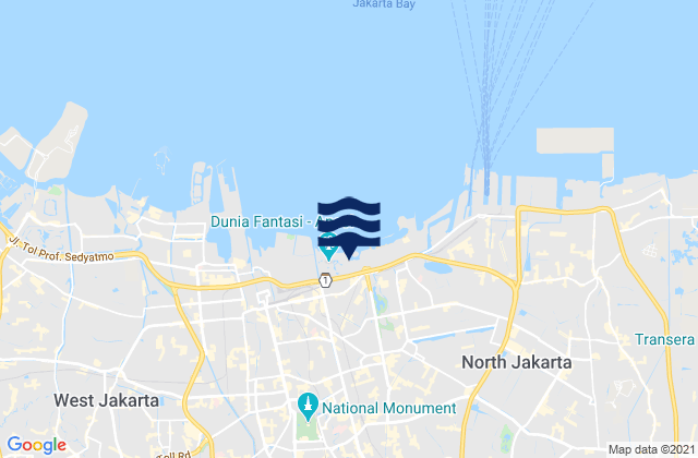 Mappa delle maree di Kota Administrasi Jakarta Pusat, Indonesia