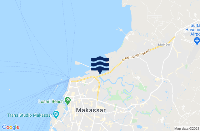 Mappa delle maree di Kota Makassar, Indonesia