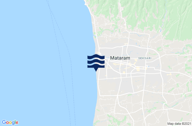 Mappa delle maree di Kota Mataram, Indonesia