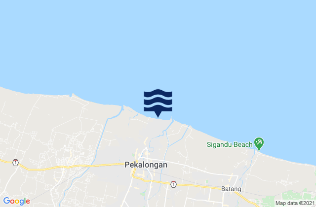 Mappa delle maree di Kota Pekalongan, Indonesia