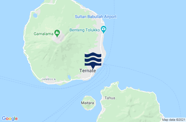 Mappa delle maree di Kota Ternate, Indonesia