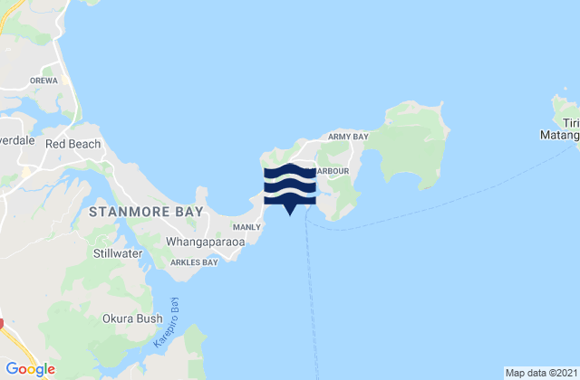 Mappa delle maree di Kotanui Island (Frenchmans Cap), New Zealand