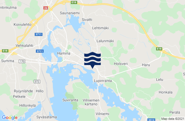 Mappa delle maree di Kotka-Hamina, Finland