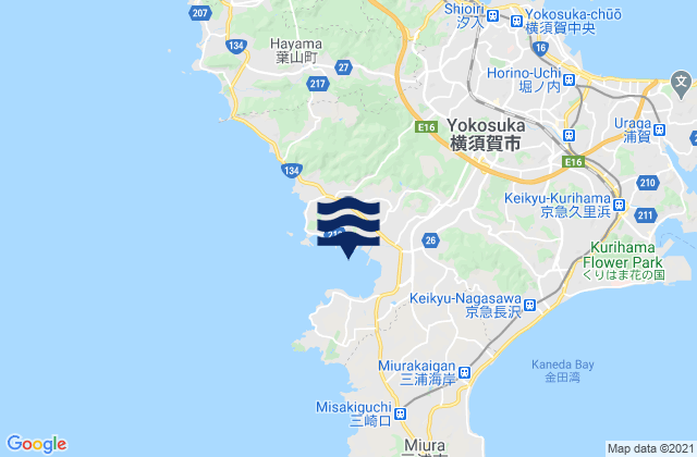 Mappa delle maree di Koto Wan, Japan