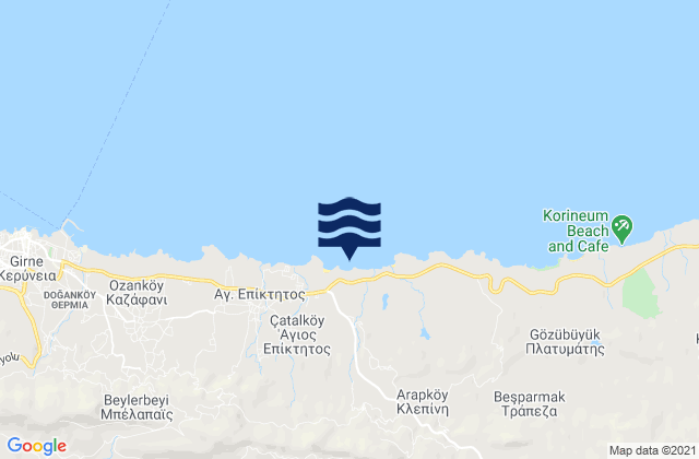 Mappa delle maree di Koutsovéntis, Cyprus