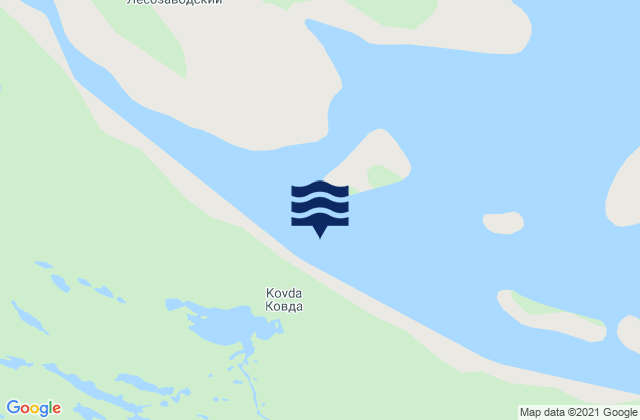Mappa delle maree di Kovda River entrance, Russia