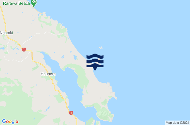Mappa delle maree di Kowhai Beach, New Zealand