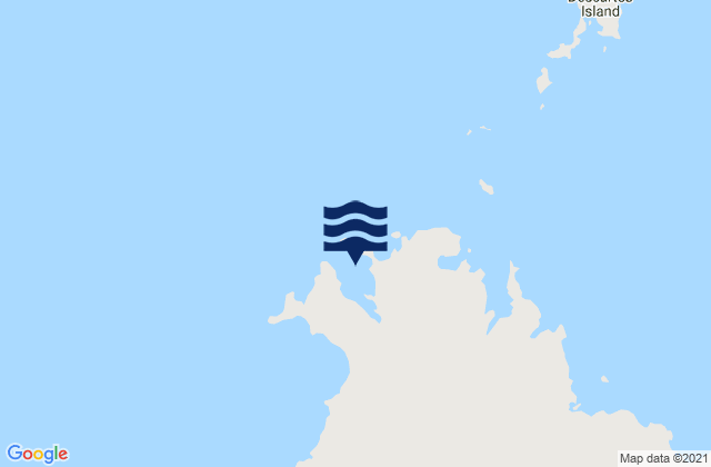Mappa delle maree di Krait Bay, Australia