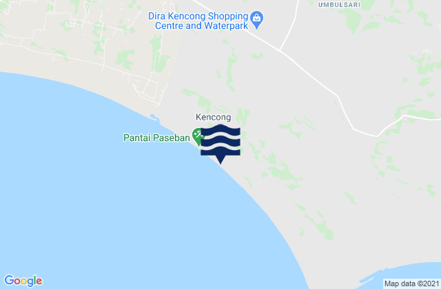 Mappa delle maree di Krajan A Wonorejo, Indonesia