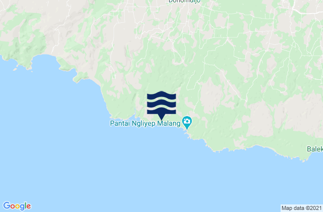 Mappa delle maree di Krajan Dua Putukrejo, Indonesia