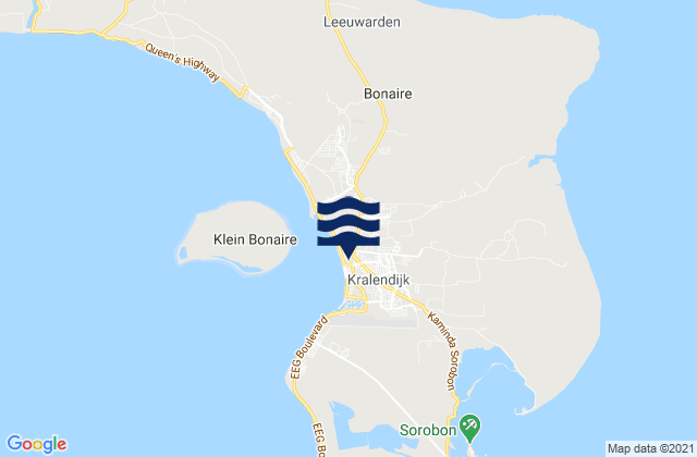 Mappa delle maree di Kralendijk, Bonaire, Saint Eustatius and Saba 