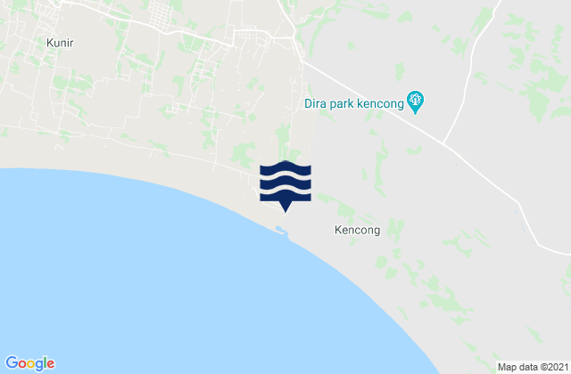Mappa delle maree di Kramat, Indonesia