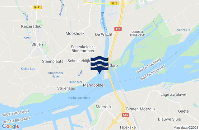 Mappa delle maree di Krimpen aan de IJssel, Netherlands