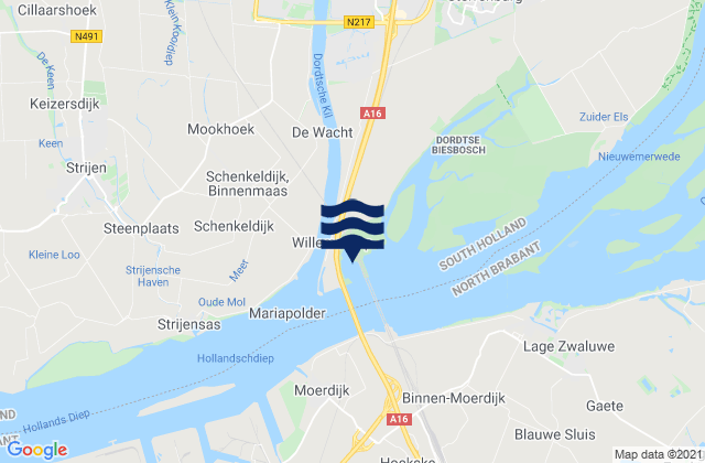 Mappa delle maree di Krimpen aan de Lek, Netherlands