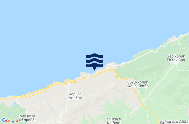 Mappa delle maree di Krídeia, Cyprus