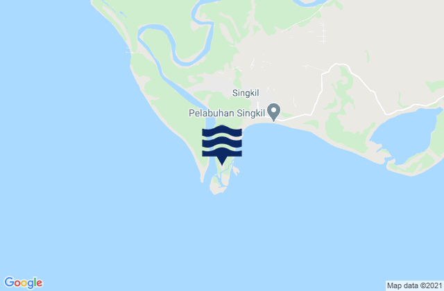 Mappa delle maree di Kuala Baru, Indonesia