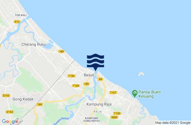 Mappa delle maree di Kuala Besut, Malaysia