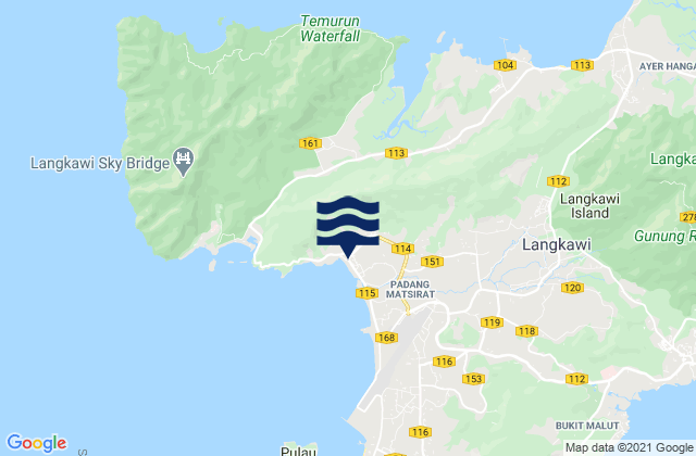 Mappa delle maree di Kuala Teriang, Malaysia