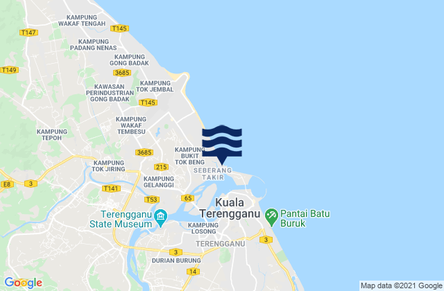 Mappa delle maree di Kuala Trengganu, Malaysia