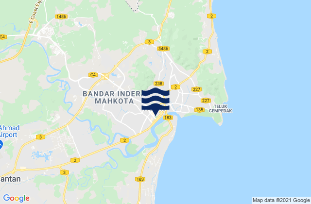 Mappa delle maree di Kuantan, Malaysia