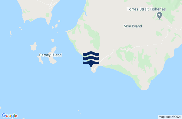 Mappa delle maree di Kubin (Moa Island), Australia
