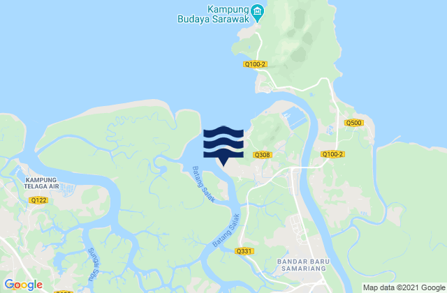 Mappa delle maree di Kuching (Sarawak River), Malaysia