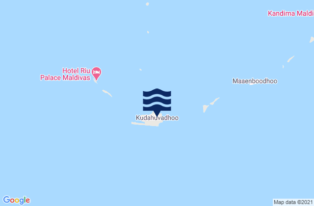 Mappa delle maree di Kudahuvadhoo, Maldives