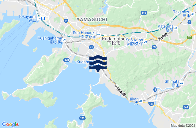 Mappa delle maree di Kudamatsu, Japan