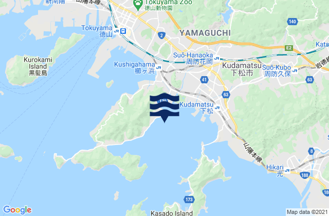 Mappa delle maree di Kudamatu, Japan