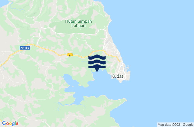 Mappa delle maree di Kudat, Malaysia