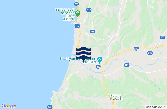 Mappa delle maree di Kudō-gun, Japan