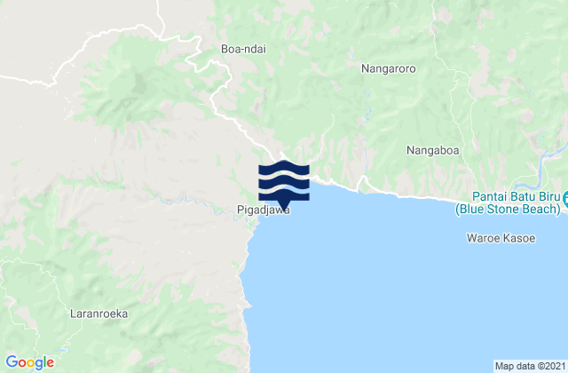 Mappa delle maree di Kuekobo, Indonesia