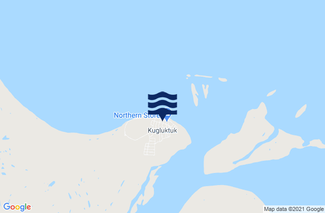 Mappa delle maree di Kugluktuk, Canada