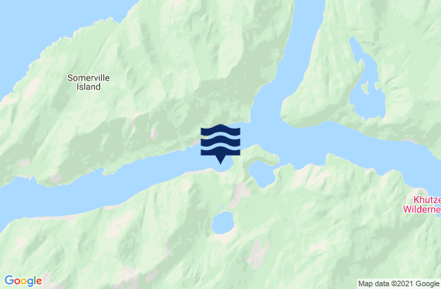 Mappa delle maree di Kumeon Bay, Canada