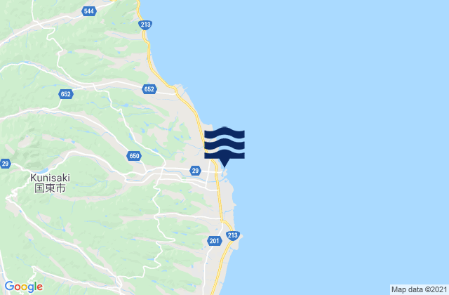 Mappa delle maree di Kunisaki-shi, Japan