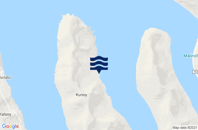 Mappa delle maree di Kunoy, Faroe Islands